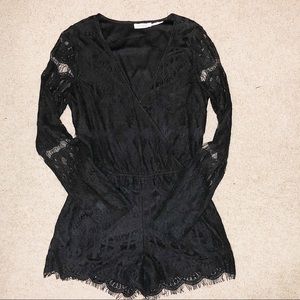 Black Lace Romper